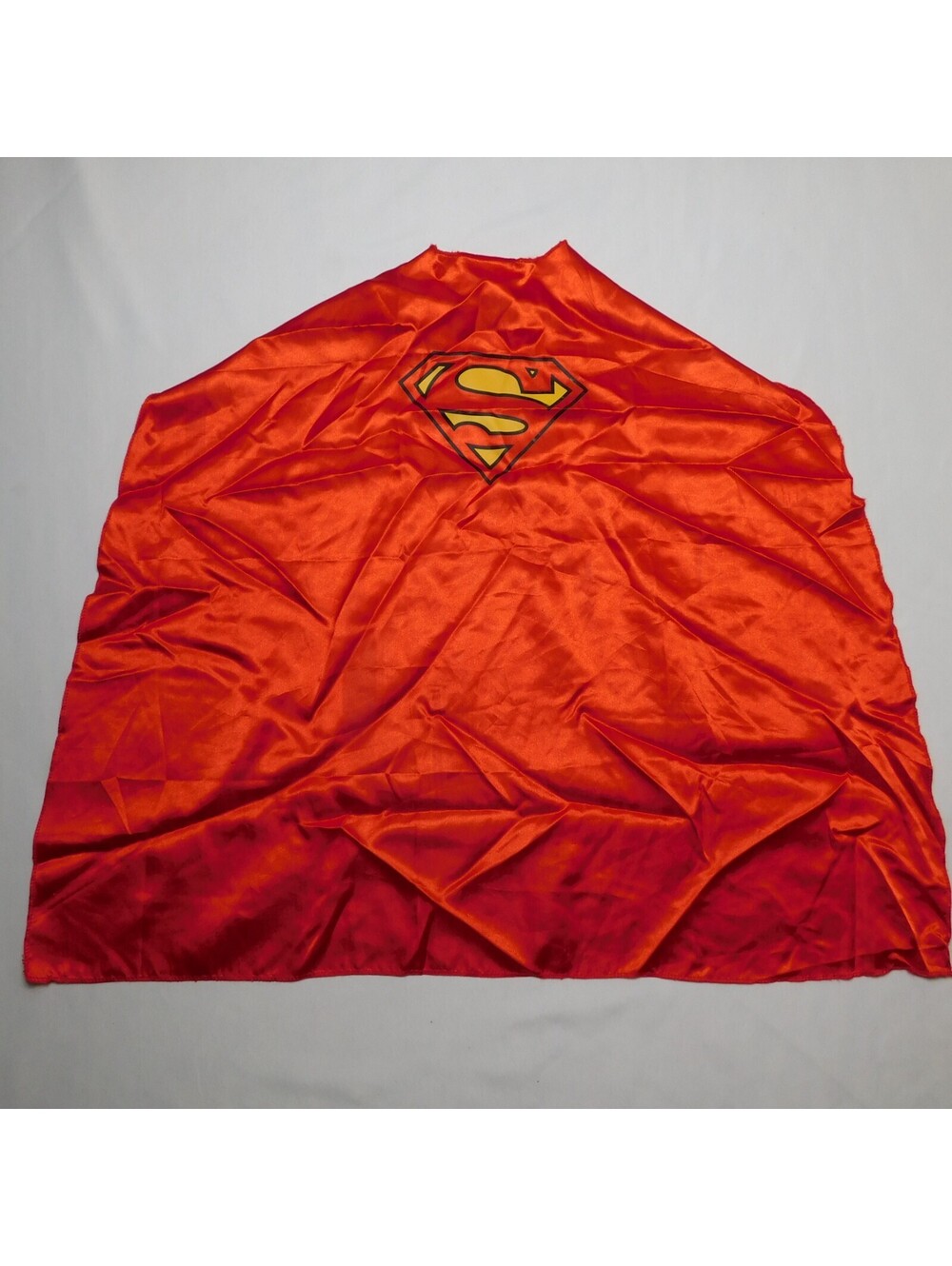 Rubies Superman Costume Cape Only Kids One Size Red Satin Yellow S Shield Emblem